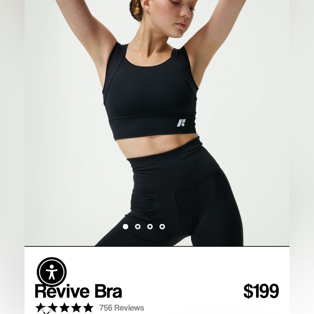 Forme Revive Bra Size Large, Black, Like New